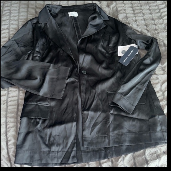 🎁NWT Melrose & Market Sheen boy fit Rayon Black Blazer size medium - Picture 10 of 11